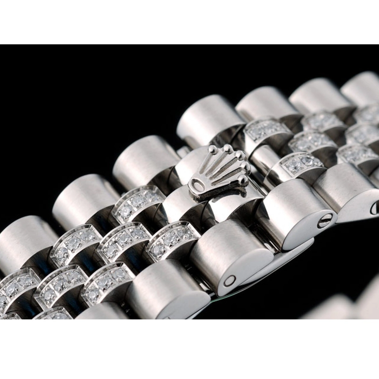 Rolex copies cheap Diamond Dial DayDate Bracelet Diamond 41985 Stainless Plated Plated Rolex Steel 0604
